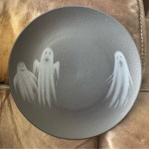 Spooky Ghost Trio Stoneware Halloween Dinner Plate